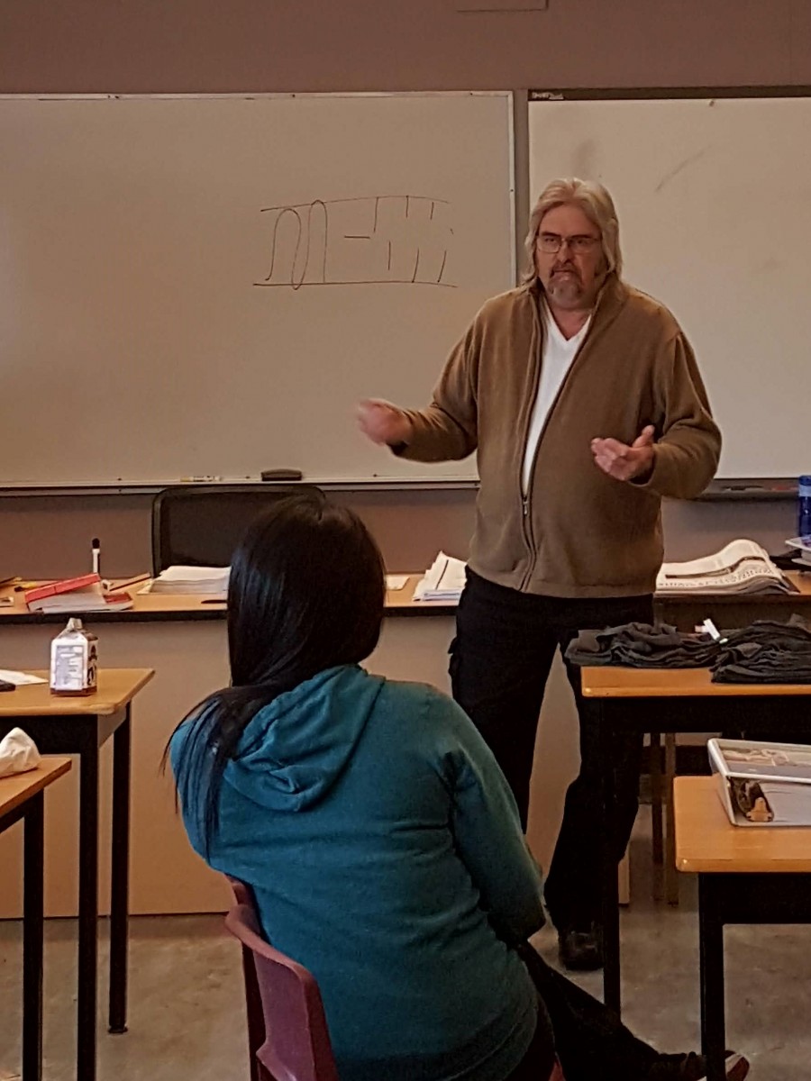 Step BC's Norman Humprey talks to Foundation students about resources available for them