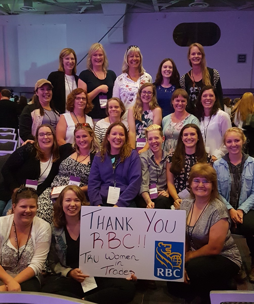 TRU Women in Trades group attending 'The Art of Leadership for Women' Conference in Vancouver
